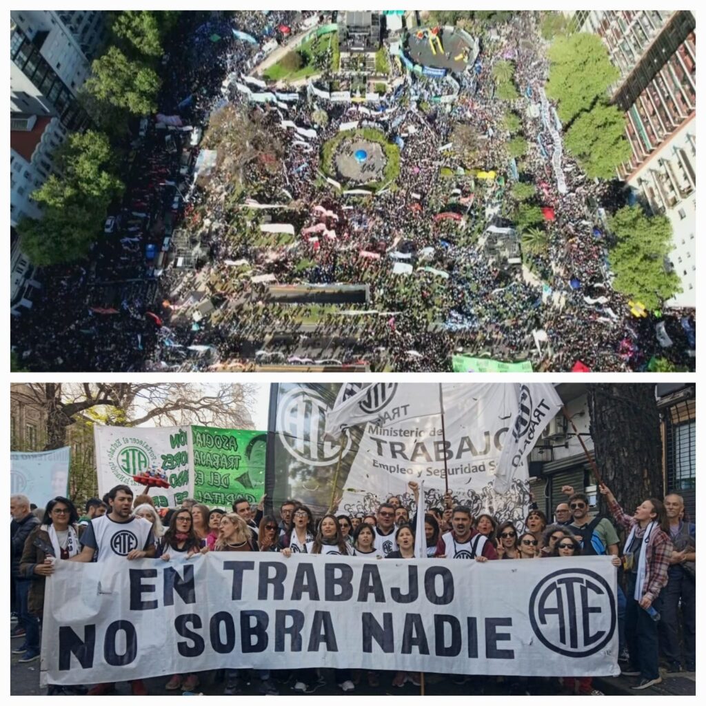 Multitudinaria movilización en defensa de la educación pública