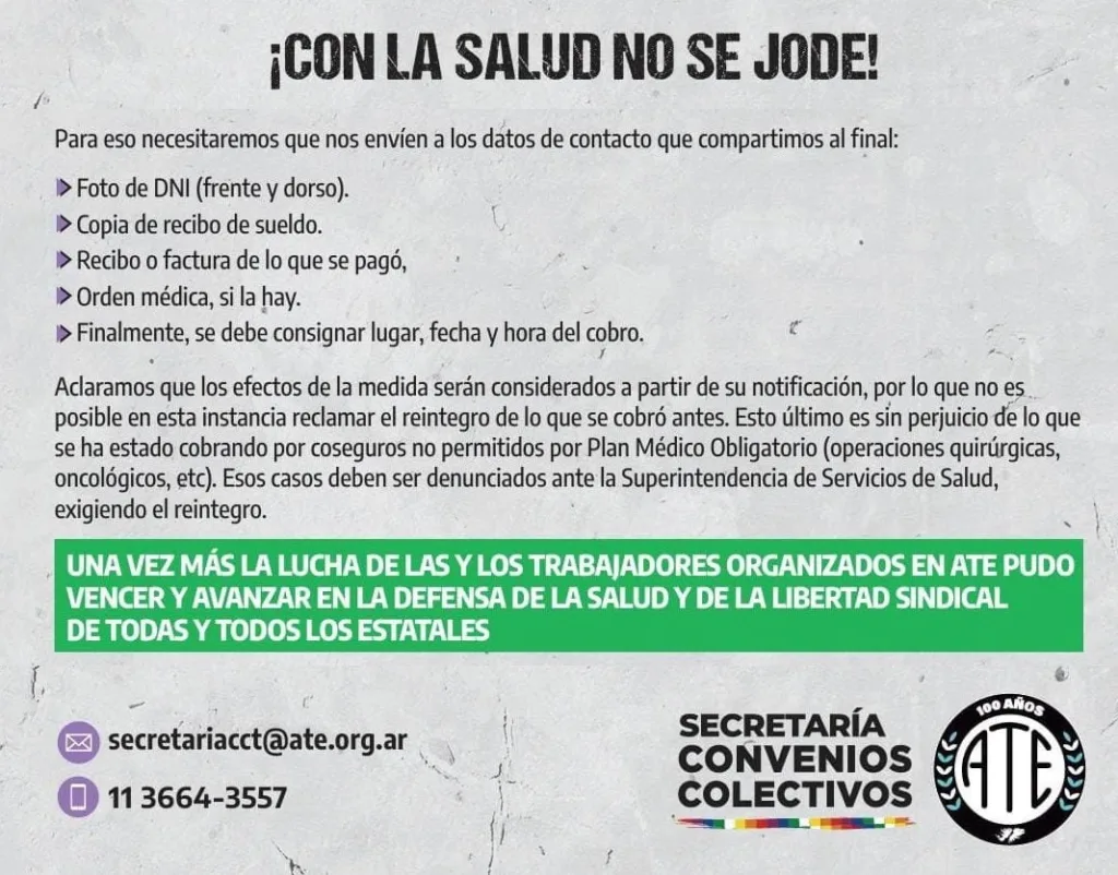 Unión Personal viola el fallo judicial y sostiene el cobro de coseguros ilegales y discriminatorios