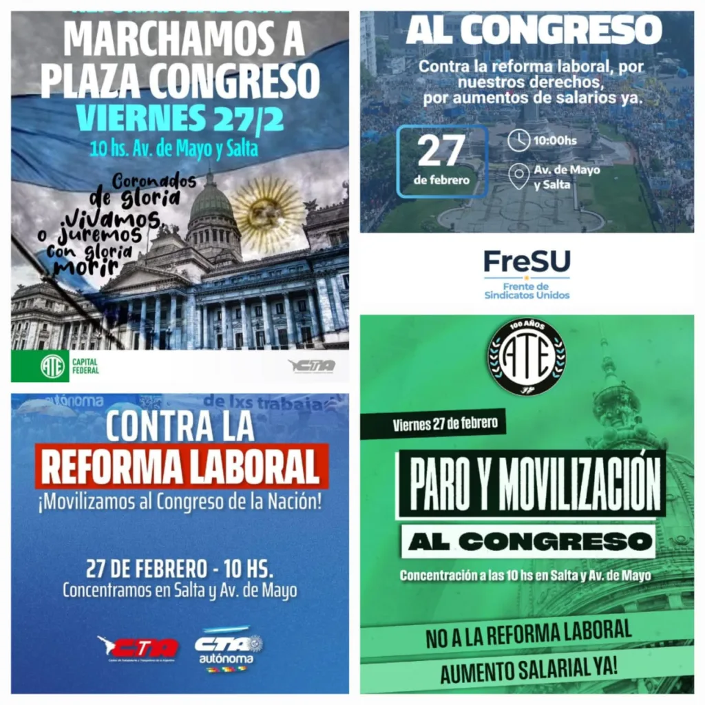 Seguimos en las calles enfrentando la reforma laboral explotadora